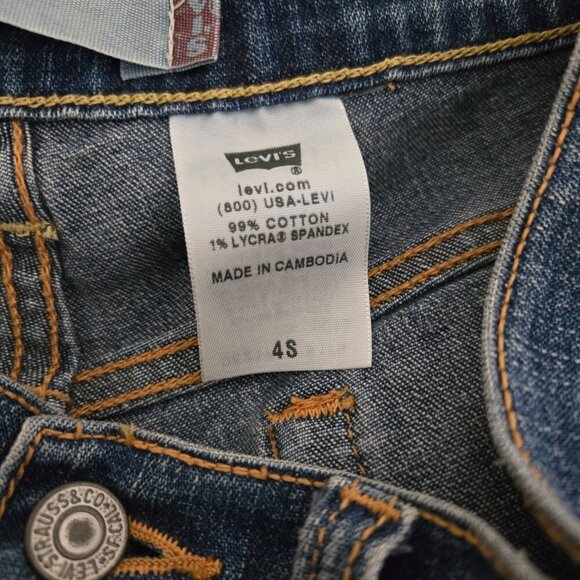 Levi's Medium Wash Blue 515 Bootcut  Mid Rise Jeans 4 Short - Picture 11 of 11